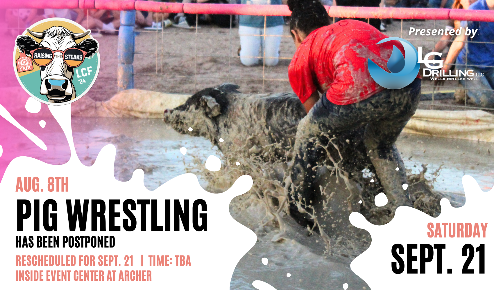 Pig Wrestling 2024 - Reschedule